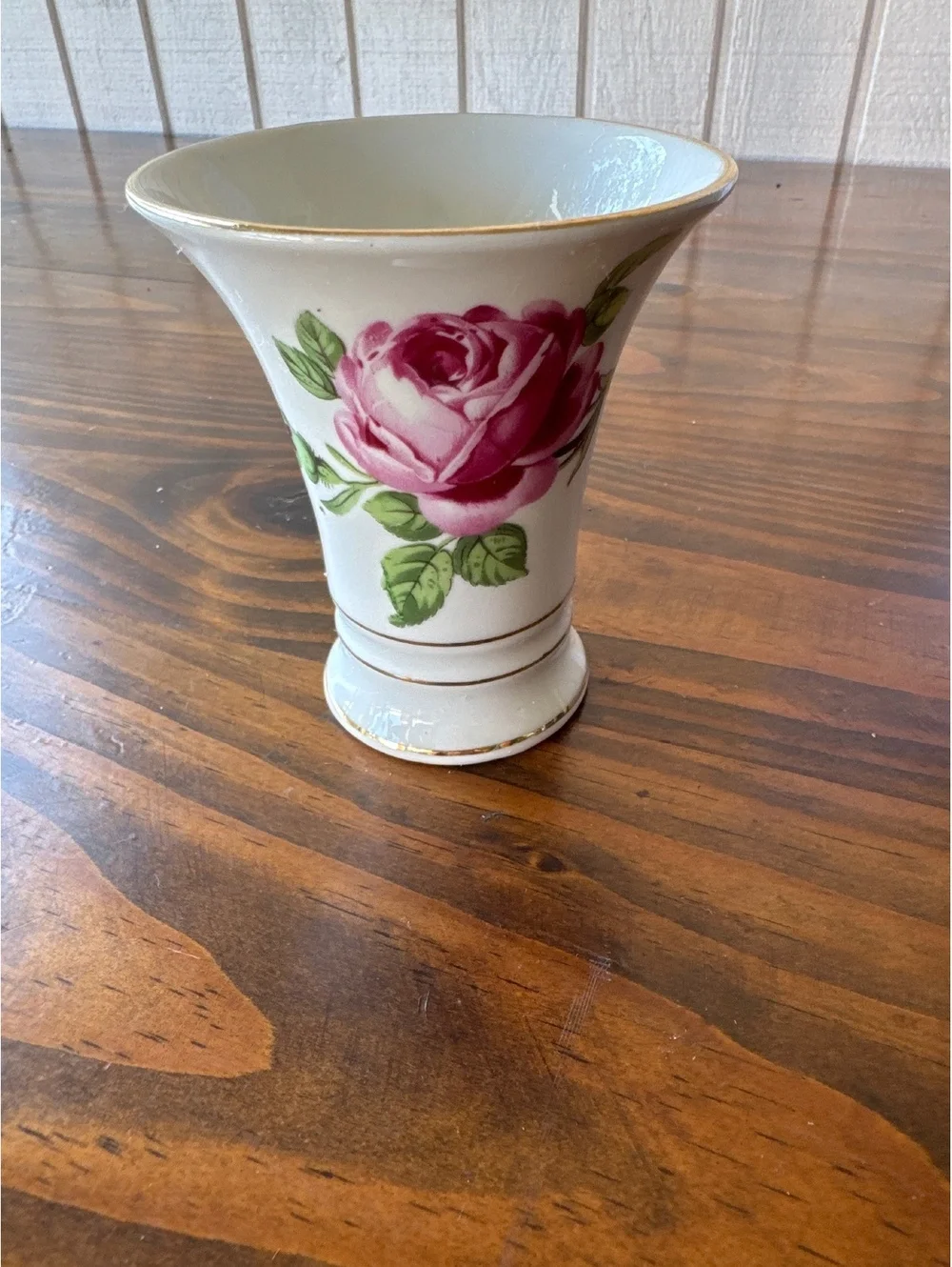 Vintage Schumann Germany Porcelain Floral Pedestal Vase